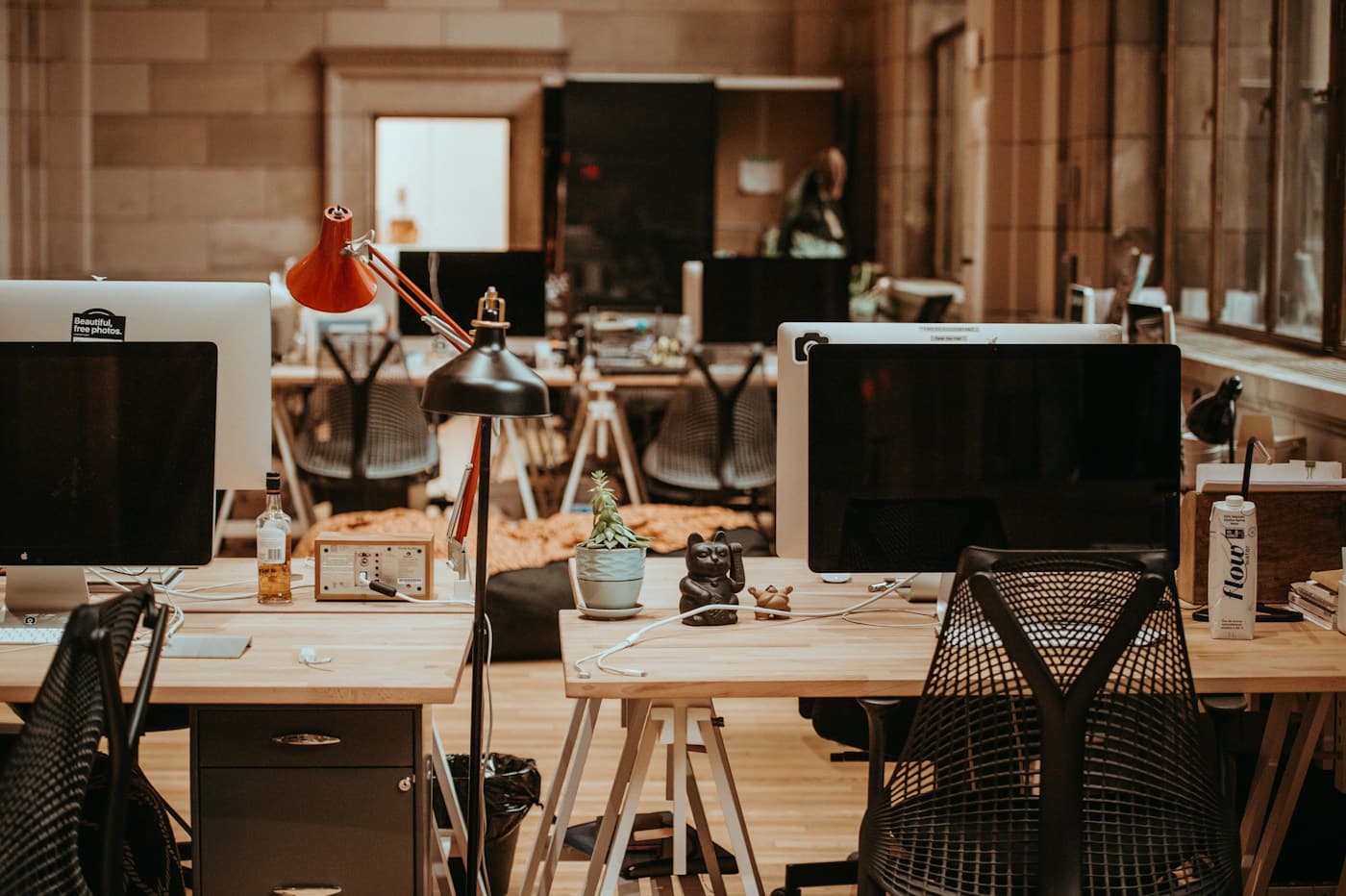 A studio of people at work